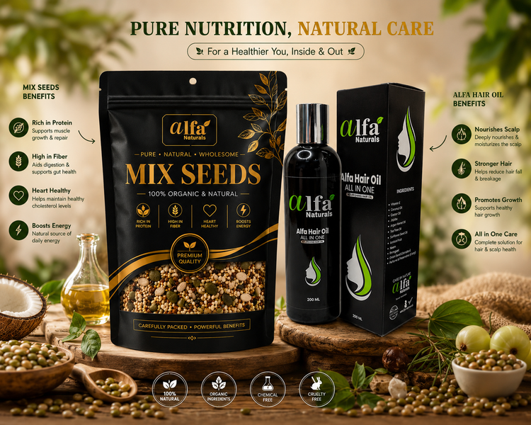 Oraganic Hair Oil - Mix Seeds Bundle