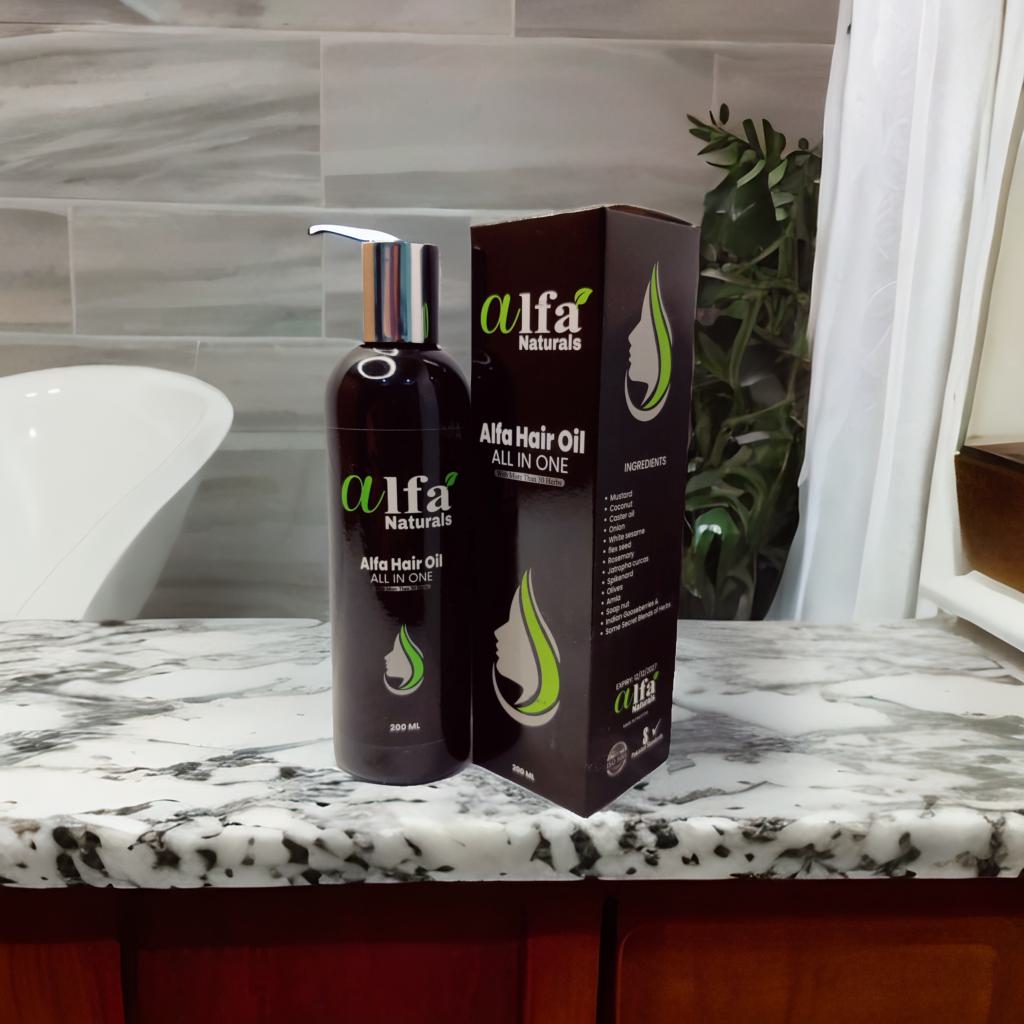 Alfa Naturals | Best All-In-One Hair Oil for Strong & Shiny Hair