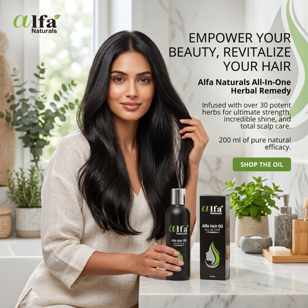 Alfa Naturals | Best All-In-One Hair Oil for Growth & Black Shine